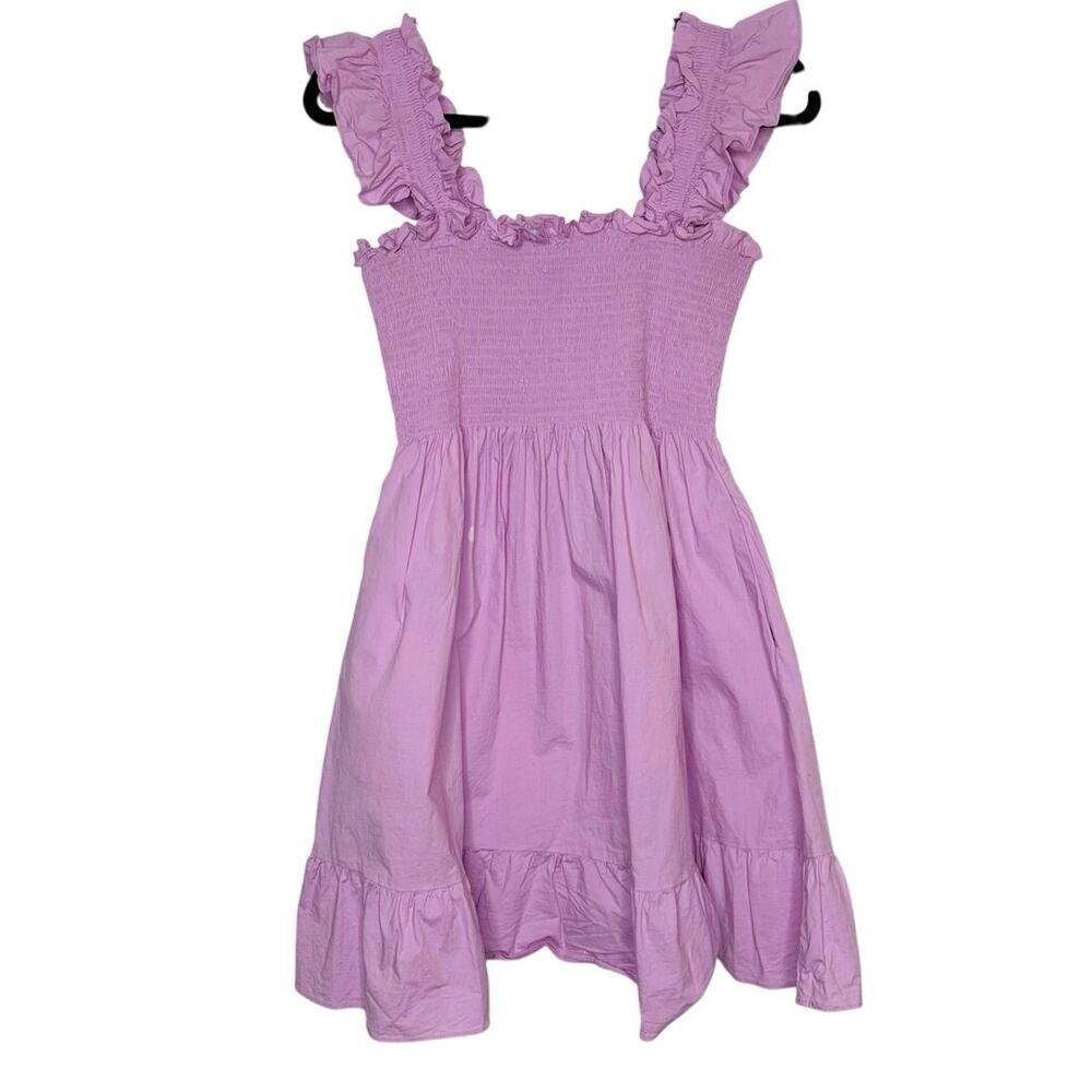 Hill House Home Elizabeth Nap Dress Smocked Women's Lilac Size Small - Picture 2 of 6